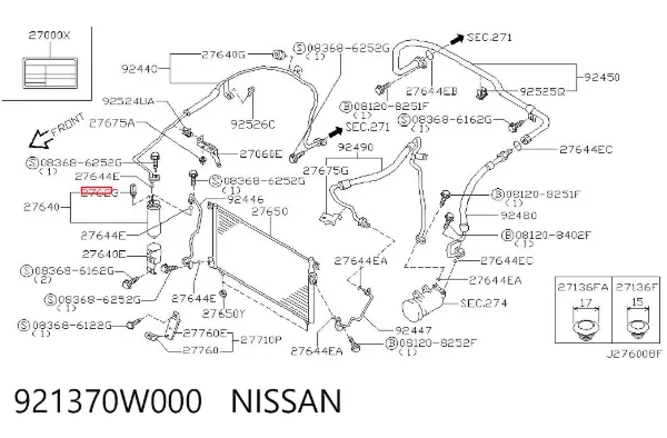  921370W000 Nissan/Infiniti