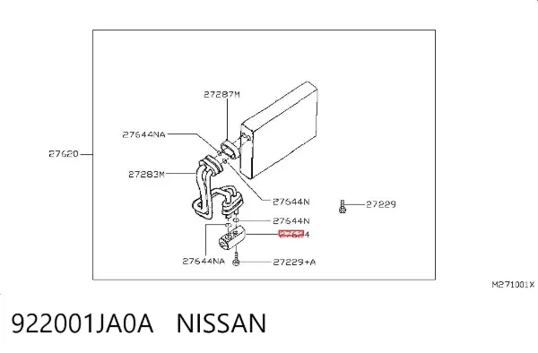 Клапан TRV кондиционера 922001JA0A Nissan/Infiniti