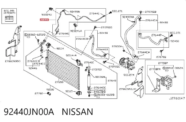  92440JN00A Nissan/Infiniti