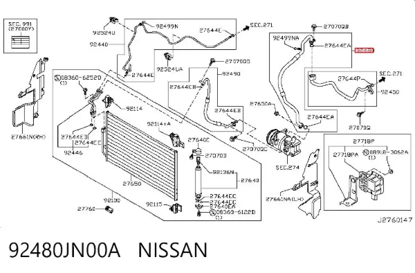  92480JN00A Nissan/Infiniti