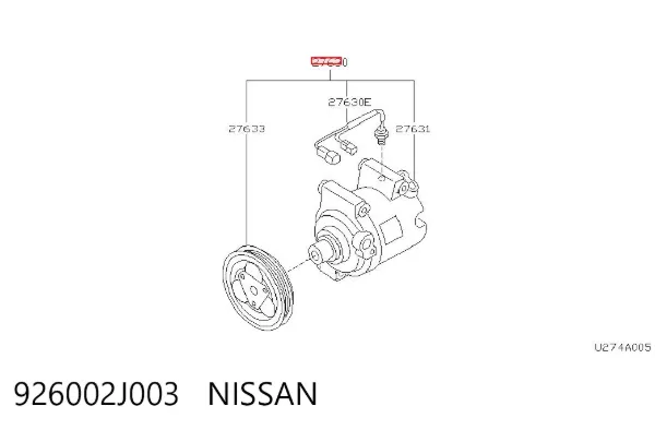 Компрессор кондиционера 926002J003 Nissan/Infiniti