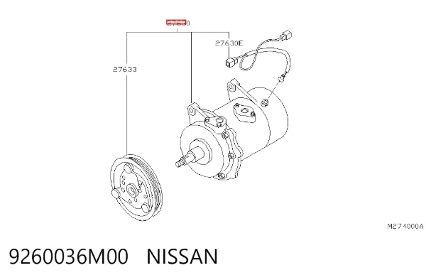 Компрессор кондиционера 9260036M00 Nissan/Infiniti