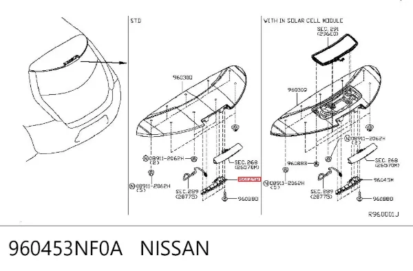  960453NF0A Nissan/Infiniti