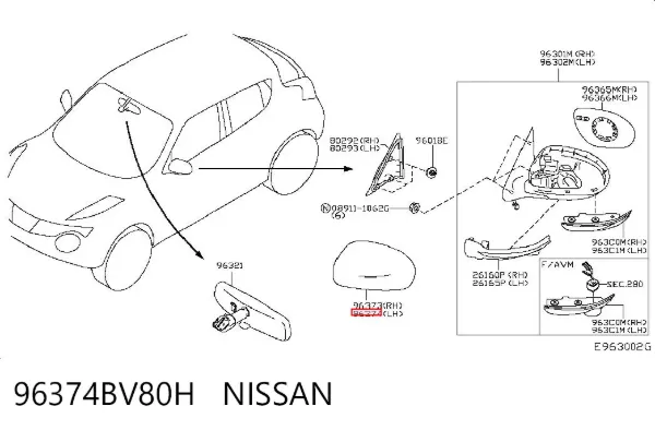  96374BV80H Nissan/Infiniti