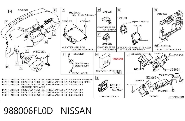  988006FL0D Nissan/Infiniti
