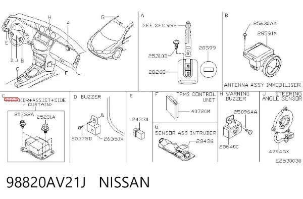  98820AV21J Nissan/Infiniti