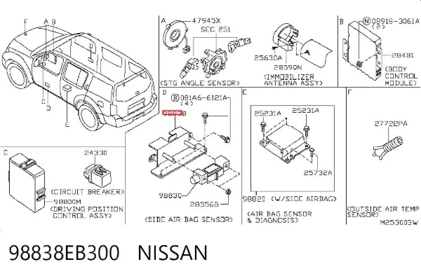  98838EB300 Nissan/Infiniti