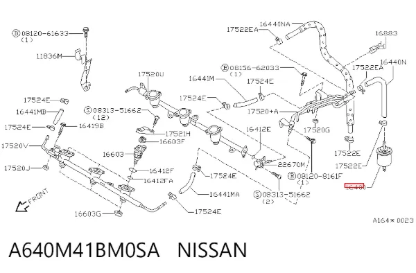 Топливный фильтр A640M41BM0SA Nissan/Infiniti