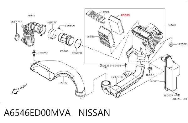 Воздушный фильтр A6546ED00MVA Nissan/Infiniti