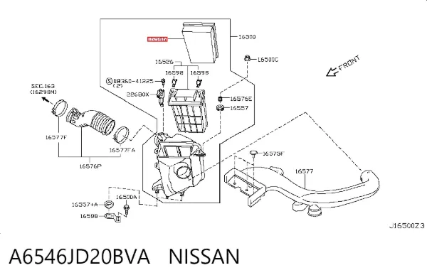 Воздушный фильтр A6546JD20BVA Nissan/Infiniti