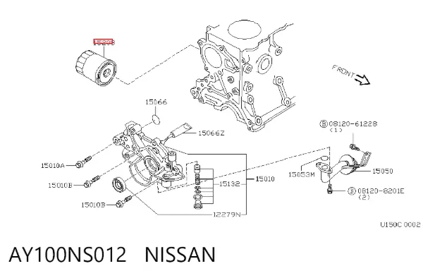 Масляный фильтр AY100NS012 Nissan/Infiniti