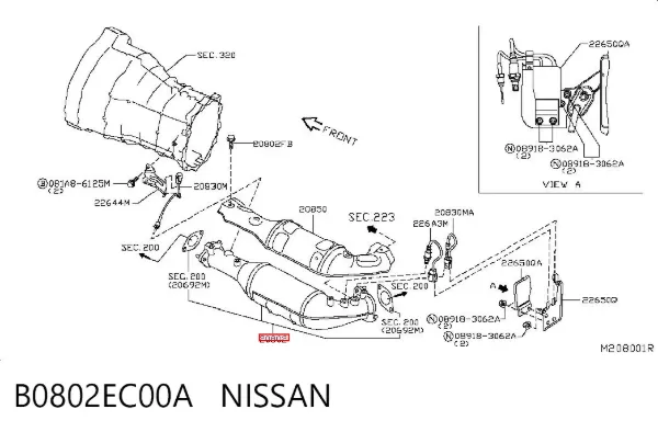 Сажевый фильтр B0802EC00A Nissan/Infiniti