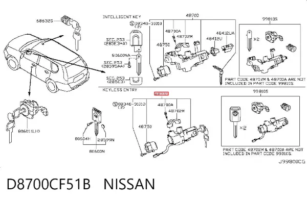  D8700CF51B Nissan/Infiniti