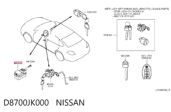  D8700JK000 Nissan/Infiniti