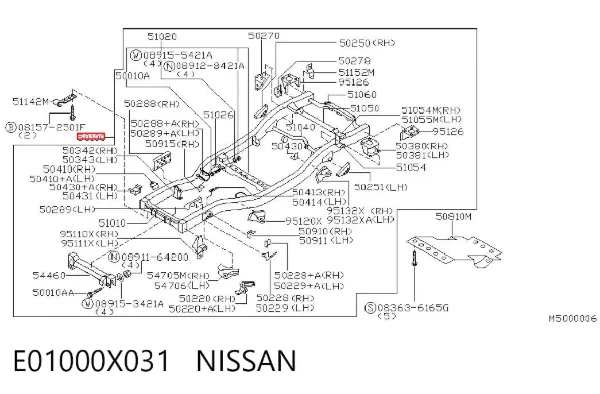 Рама кузова E01000X031 Nissan/Infiniti