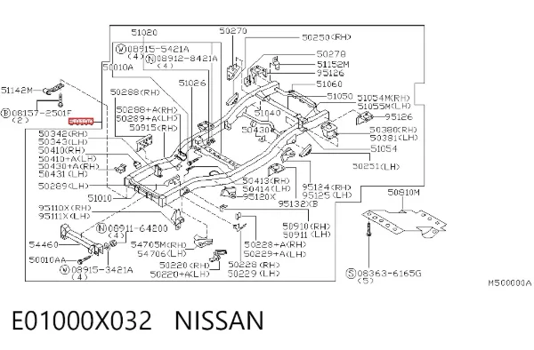 Рама кузова E01000X032 Nissan/Infiniti