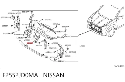 Кронштейн замка капота NISSAN F2552JD0MA