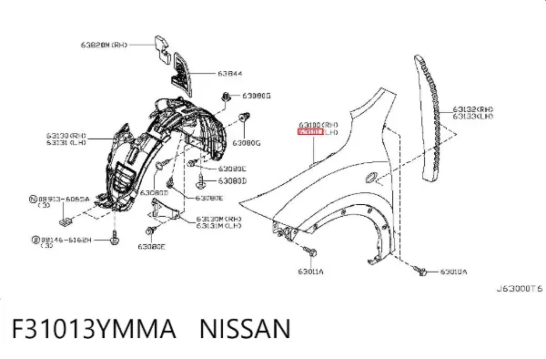 Крыло переднее левое F31013YMMA Nissan/Infiniti