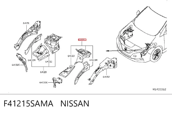 Опорный стакан пружины передней F41215SAMA Nissan/Infiniti