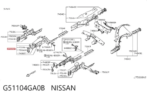  G51104GA0B Nissan/Infiniti