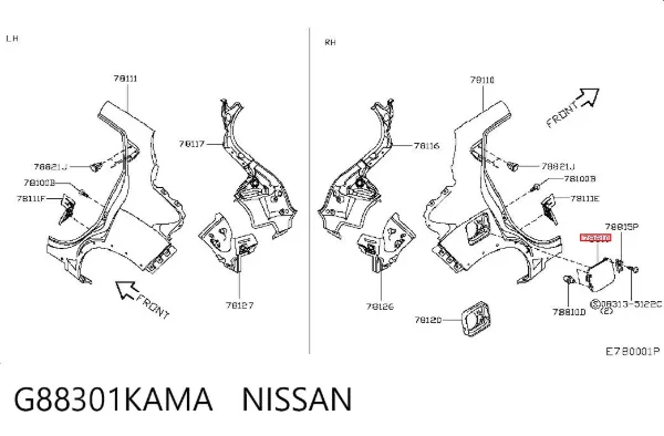 Лючок бензобака Nissan JUKE JPN