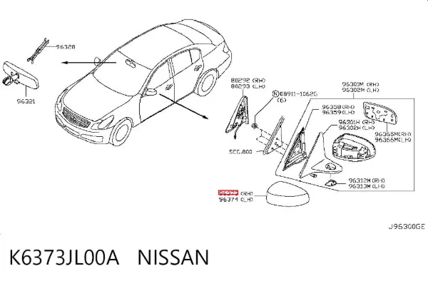  K6373JL00A Nissan/Infiniti