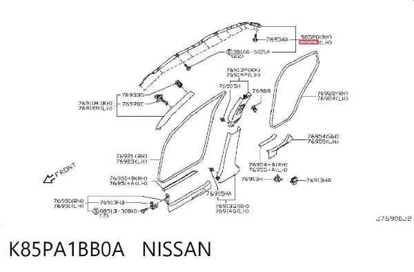  K85PA1BB0A Nissan/Infiniti