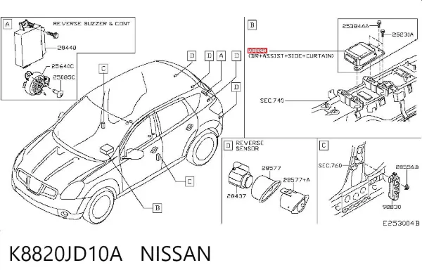  K8820JD10A Nissan/Infiniti