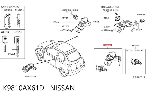  K9810AX61D Nissan/Infiniti