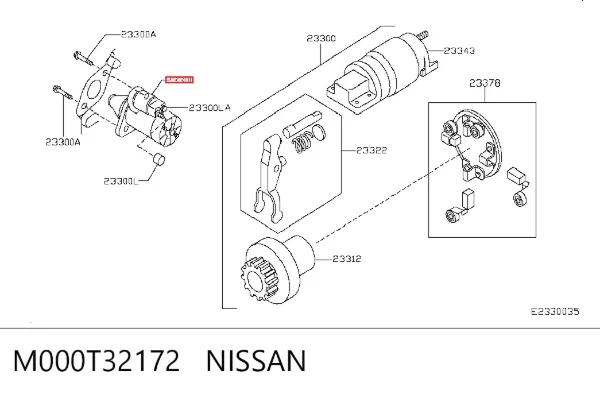 Стартер M000T32172 Nissan/Infiniti
