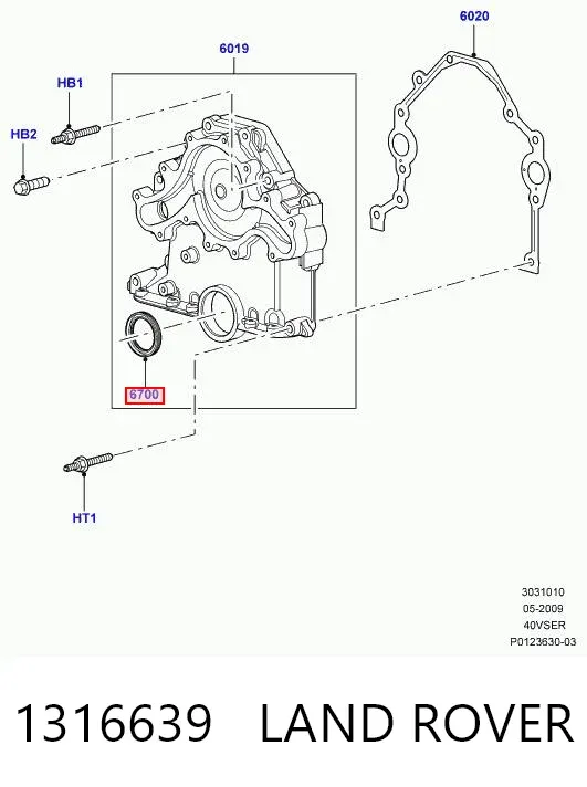 Сальник коленвала 1316639 Land Rover