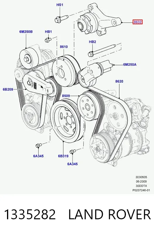 Кронштейн вискомуфты системы охлаждения опорный 1335282 Land Rover
