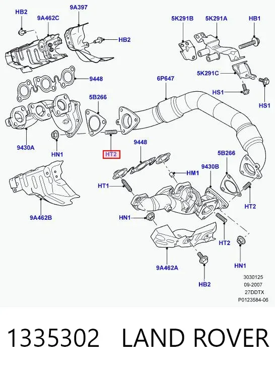 Болт крепления турбины 1335302 Land Rover