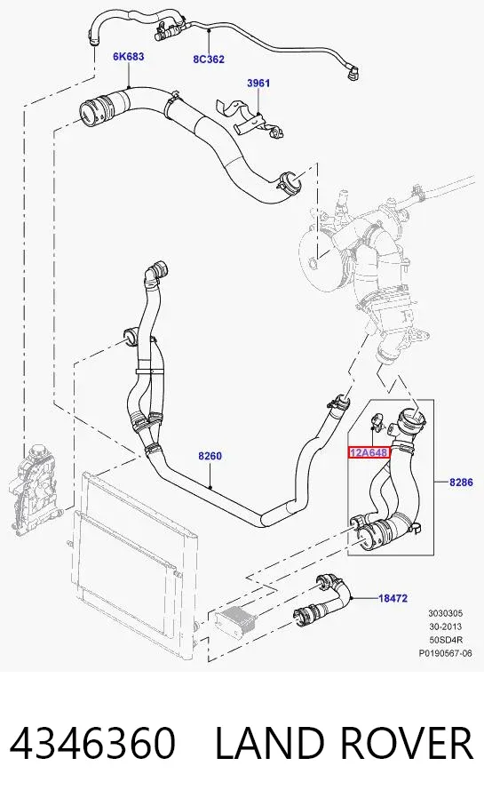 Датчик температуры охлаждающей жидкости 4346360 Land Rover