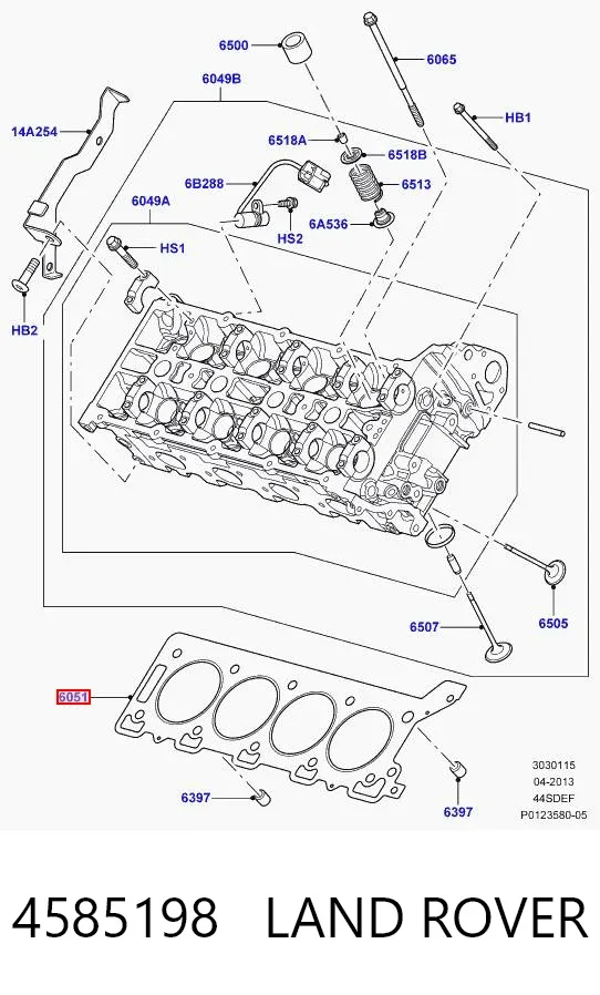 Прокладка ГБЦ 4585198 Land Rover