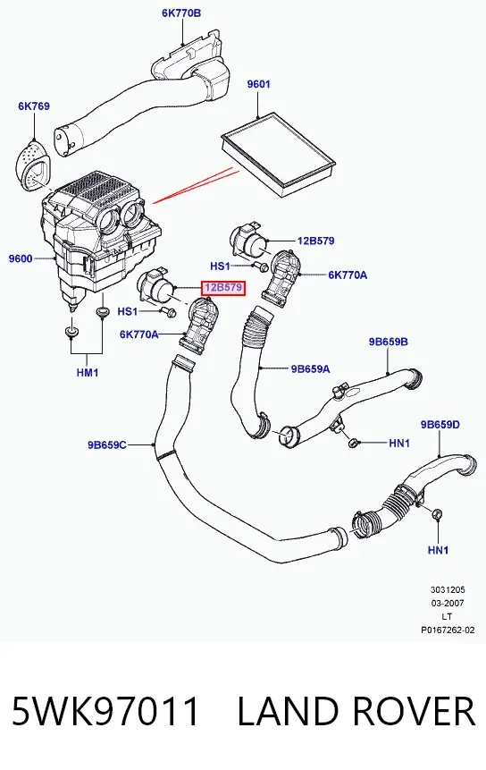 ДМРВ 5WK97011 Land Rover