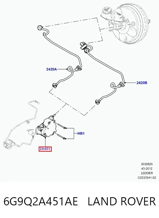 Вакуумный насос 6G9Q2A451AE Land Rover