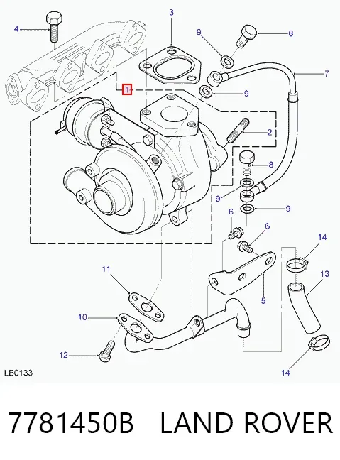 Турбина 7781450B Land Rover