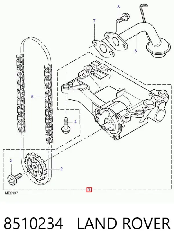 Масляный насос 8510234 Land Rover