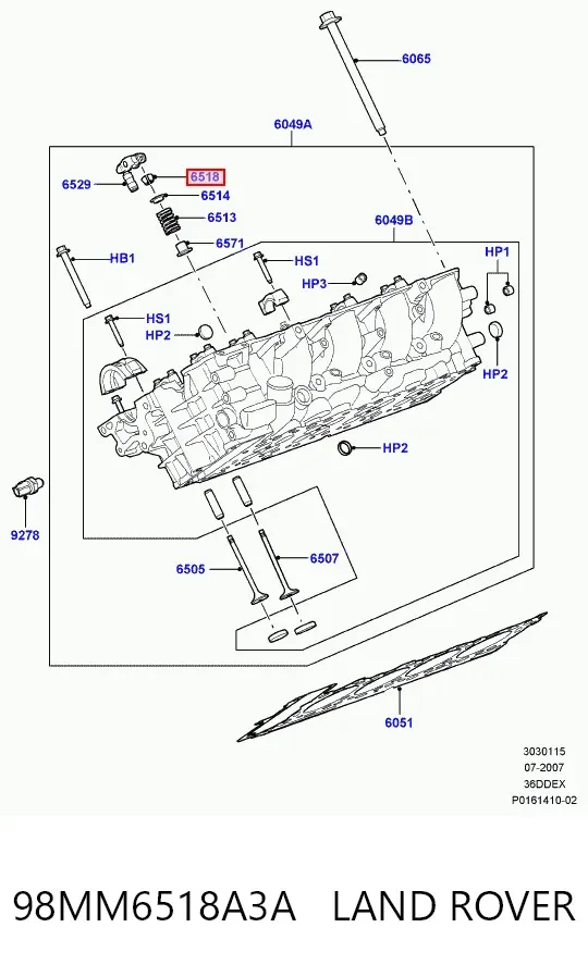 Сухарь клапана 98MM6518A3A Land Rover