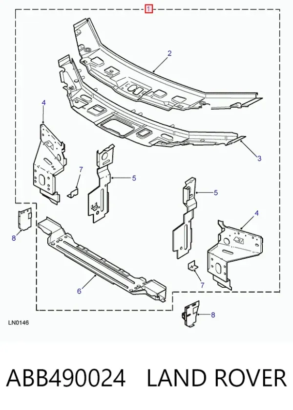 Рамка радиатора ABB490024 Land Rover