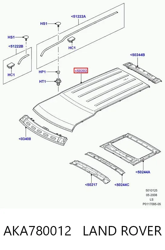 Крыша AKA780012 Land Rover