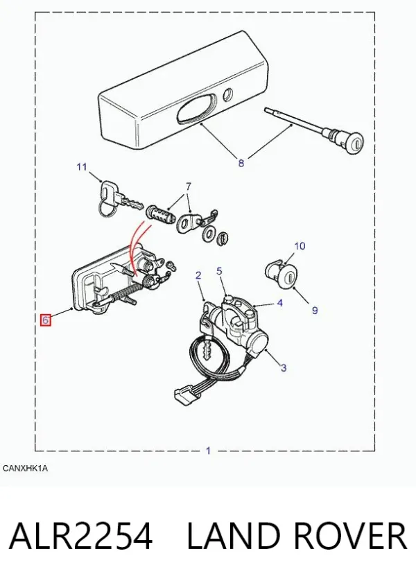 Ручка двери передней наружная правая ALR2254 Land Rover