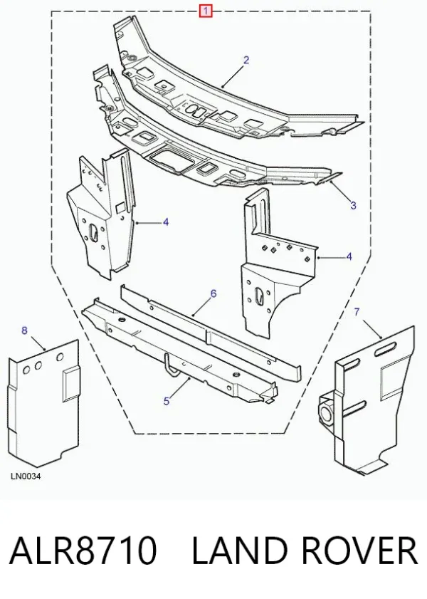 Рамка радиатора ALR8710 Land Rover
