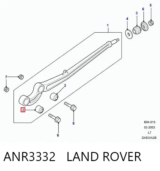 Сайлентблок радиального рычага (передней подвески) ANR3332 Land Rover
