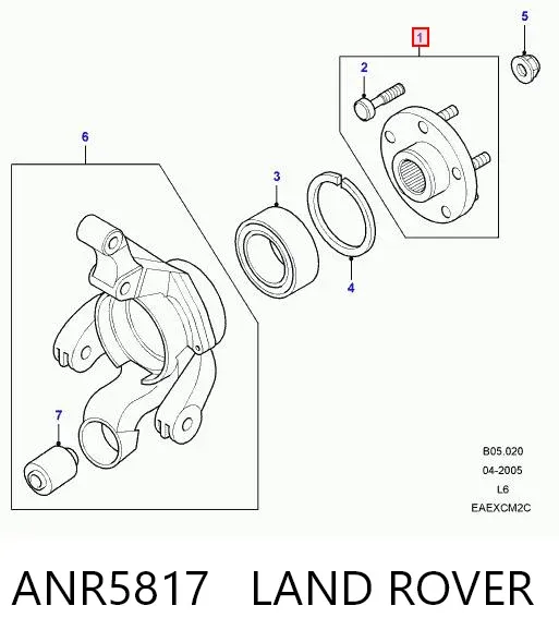 Передняя ступица RUC500070 Britpart