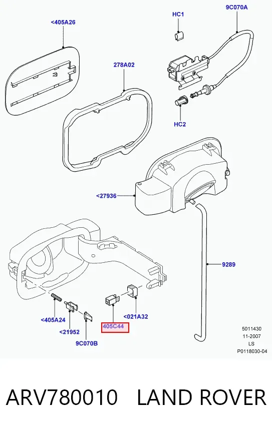 Фиксатор лючка бензобака ARV780010 Land Rover