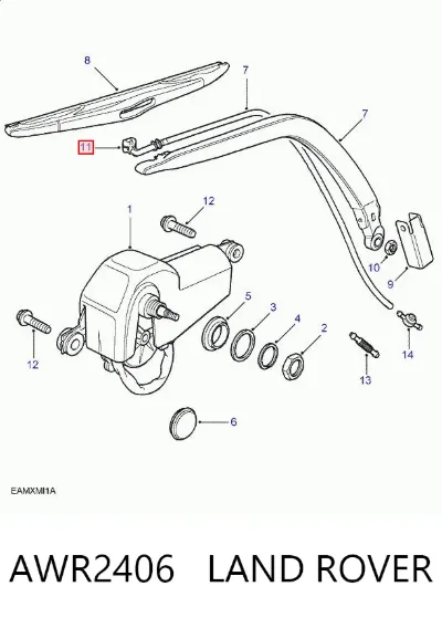Форсунка омывателя заднего стекла LAND ROVER AWR2406