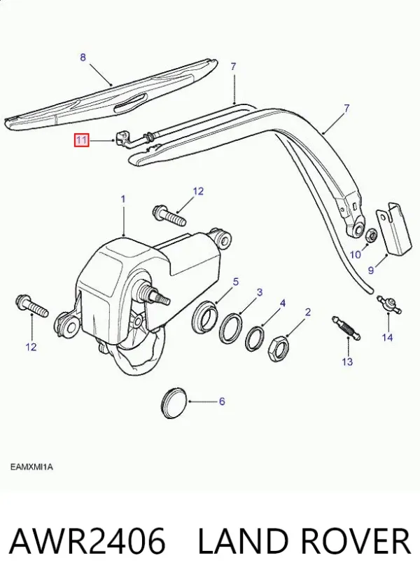 Форсунка омывателя заднего стекла AWR2406 Land Rover