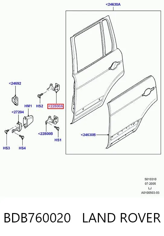  BDB760020 Land Rover